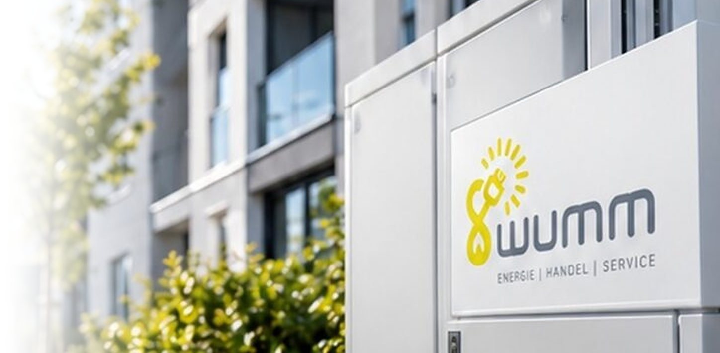 WUMM-Technikschrank vor einem Wohngebäude